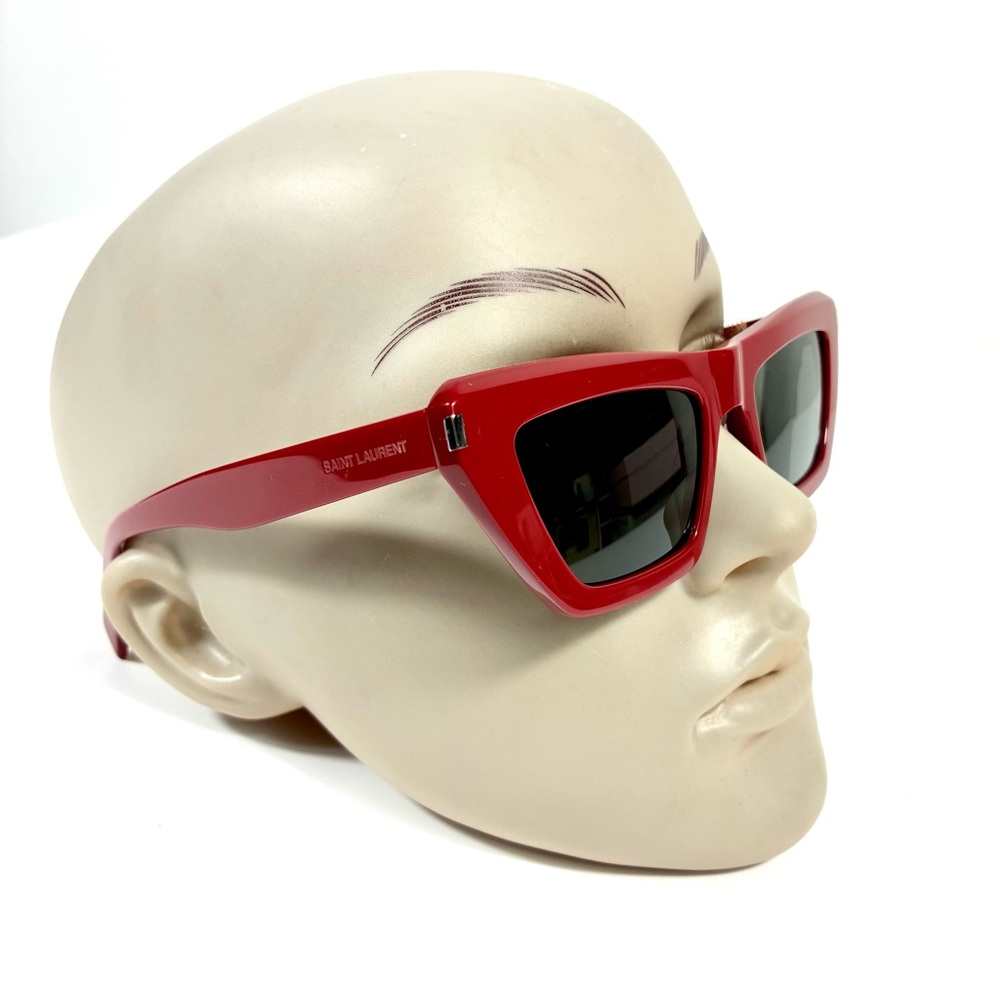 Saint Laurent 52mm Cat Eye Sunglasses Red SL 467 NEW - Picture 5 of 17
